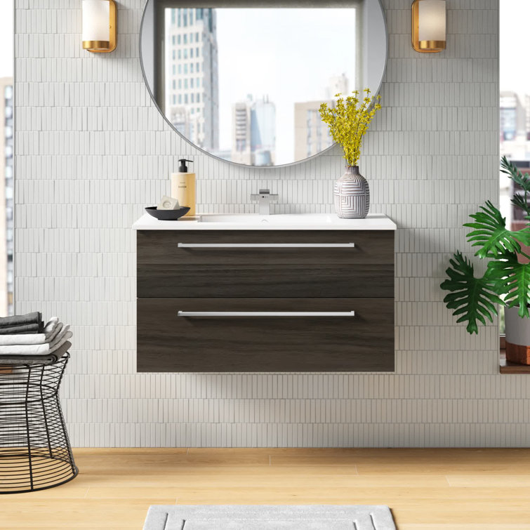 Mercury Row® Akron 36" WallMounted Single Bathroom Vanity Set